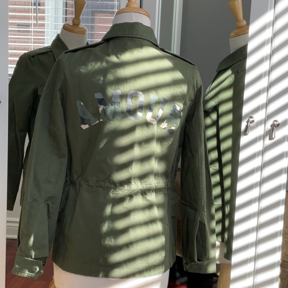 Women's Zadig & Voltaire Cotton Military Style Jacket / Size Small - Picture 4 of 16